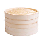Load image into Gallery viewer, 10&quot; 2-layers bamboo steamer (with Logo) - Yummi Dumplings
