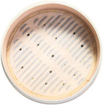 Load image into Gallery viewer, (25pcs) 9-inch Perforated Bamboo Steamer Liners, Non-stick Steamer Mat - Yummi Dumplings
